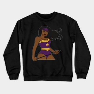 Afro Superhero Woman, Black Pride, African Crewneck Sweatshirt